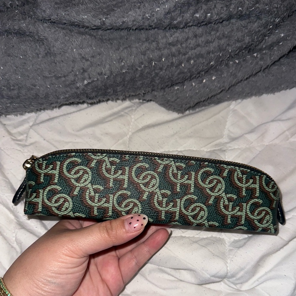 Coach green monogram